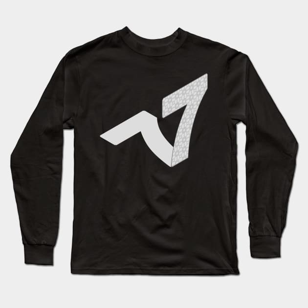 Isometric Number, Number Seven Long Sleeve T-Shirt by PoshGeometry